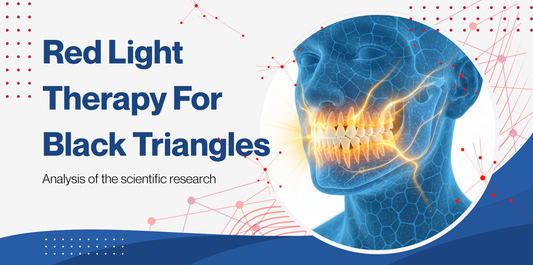 Red and Blue Light Therapy for Black Triangles Blog Header Image