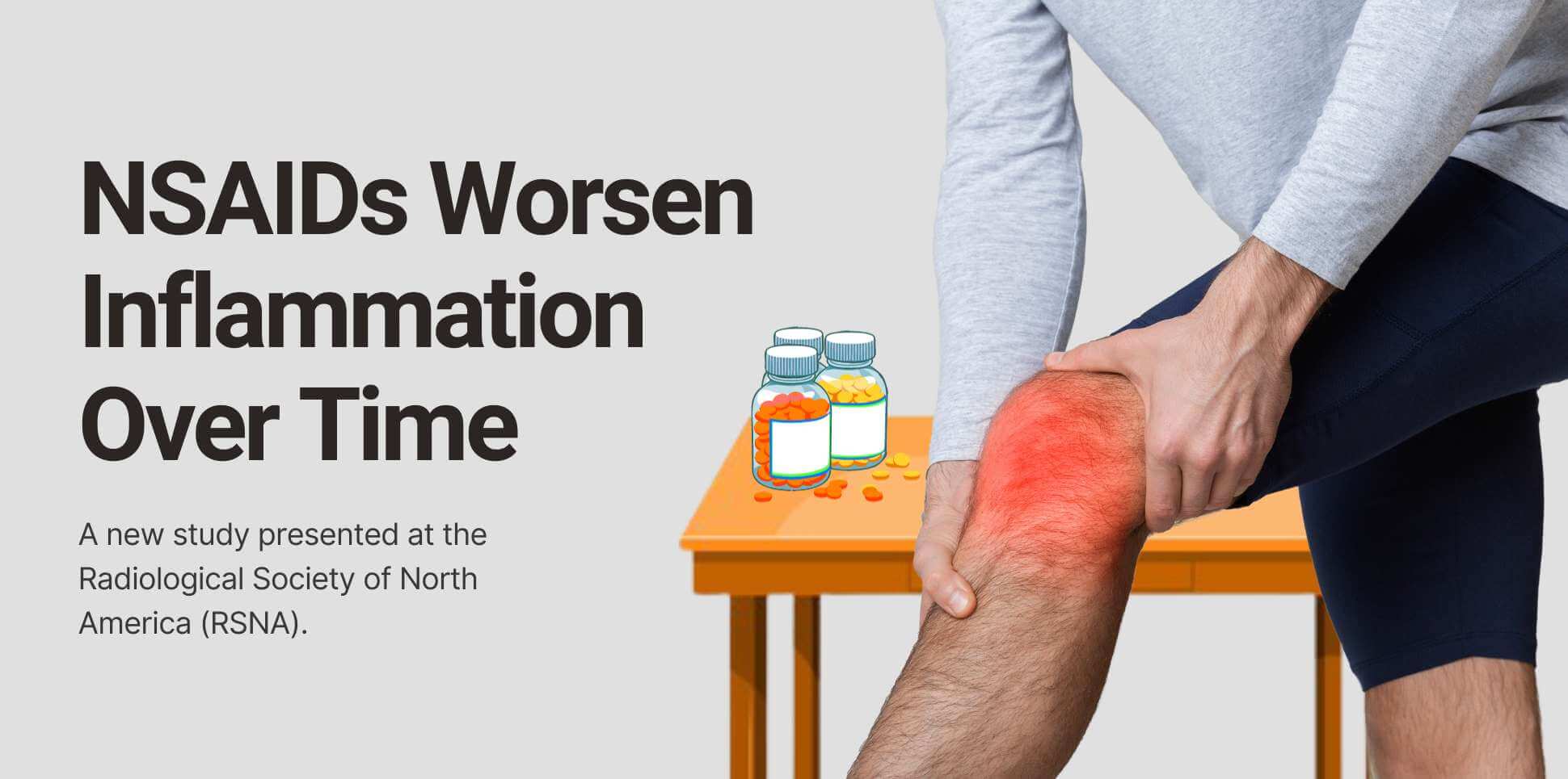 Banner of our news article about how NSAIDs worsen inflammation